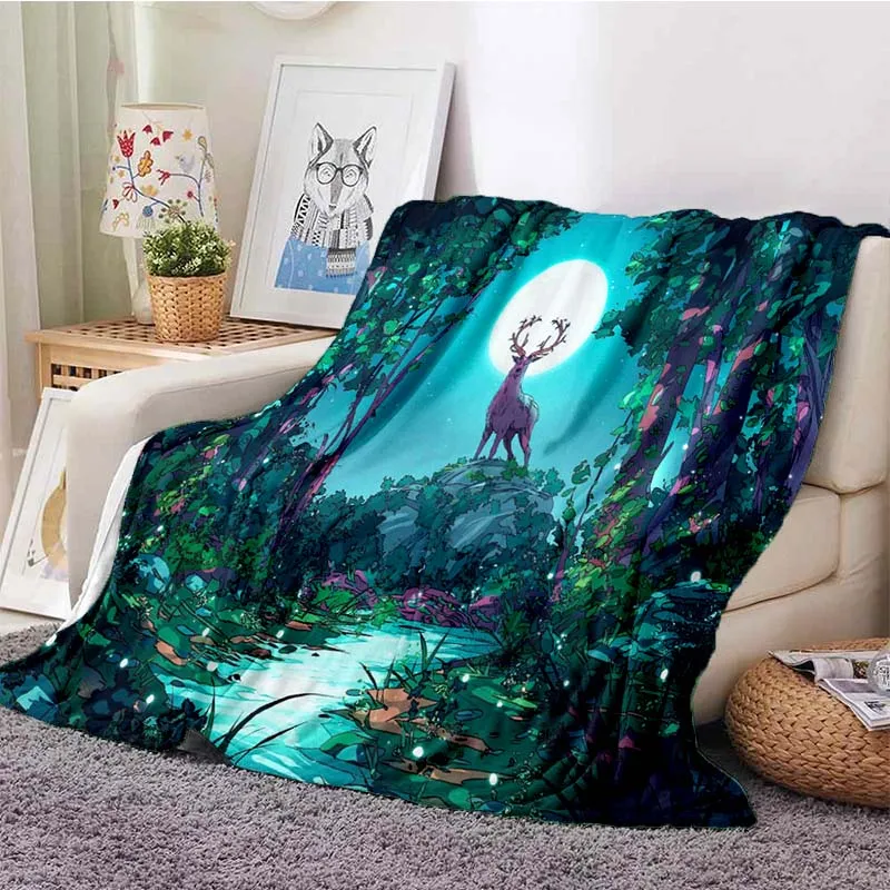 Deer 3D Printed Flannel Blanket