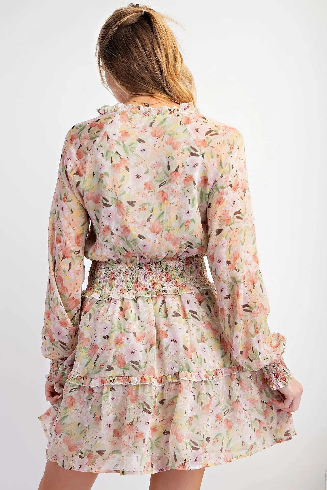 Delilah Chiffon Ruffled Dress