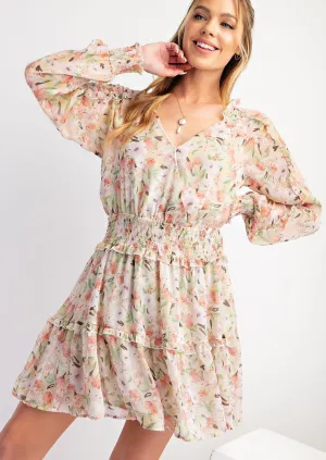 Delilah Chiffon Ruffled Dress