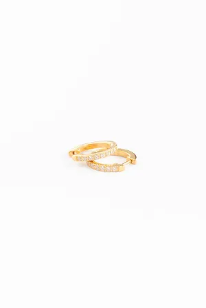 Diamond Hoop: Gold pip pop