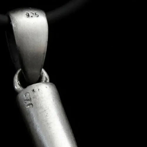Drill Bit Men's Necklace Sterling Silver Masculine Pendant Tool Jewelry Gift