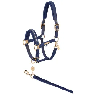 Eskadron Heritage True blue glam crystal headcollar and leadrope