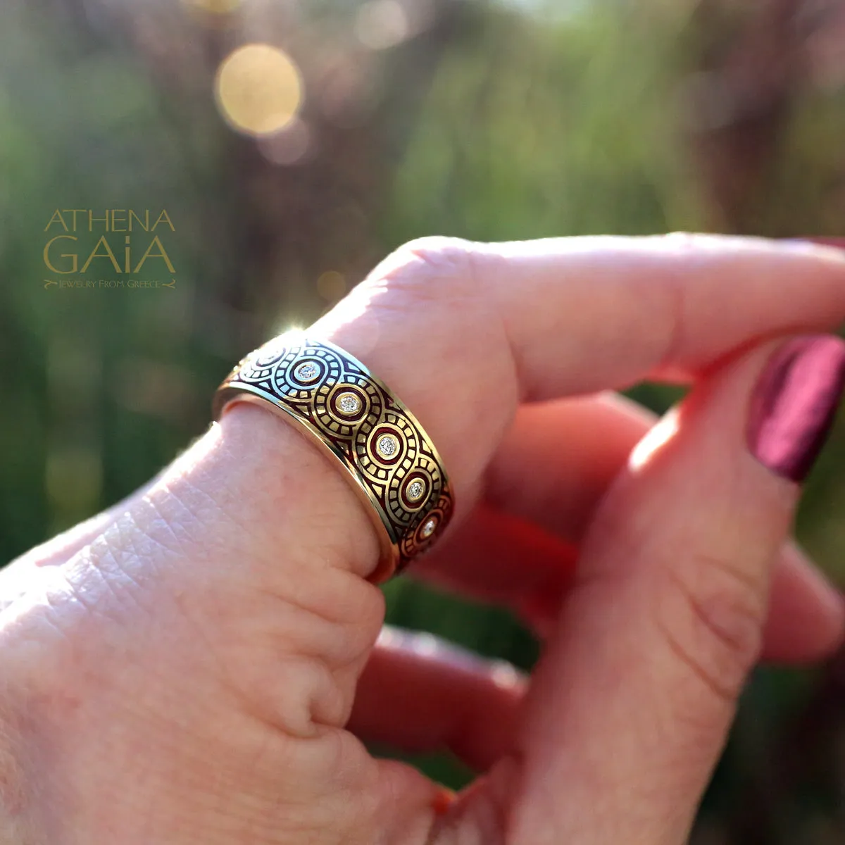 Eternal Braid Enamel Band Ring
