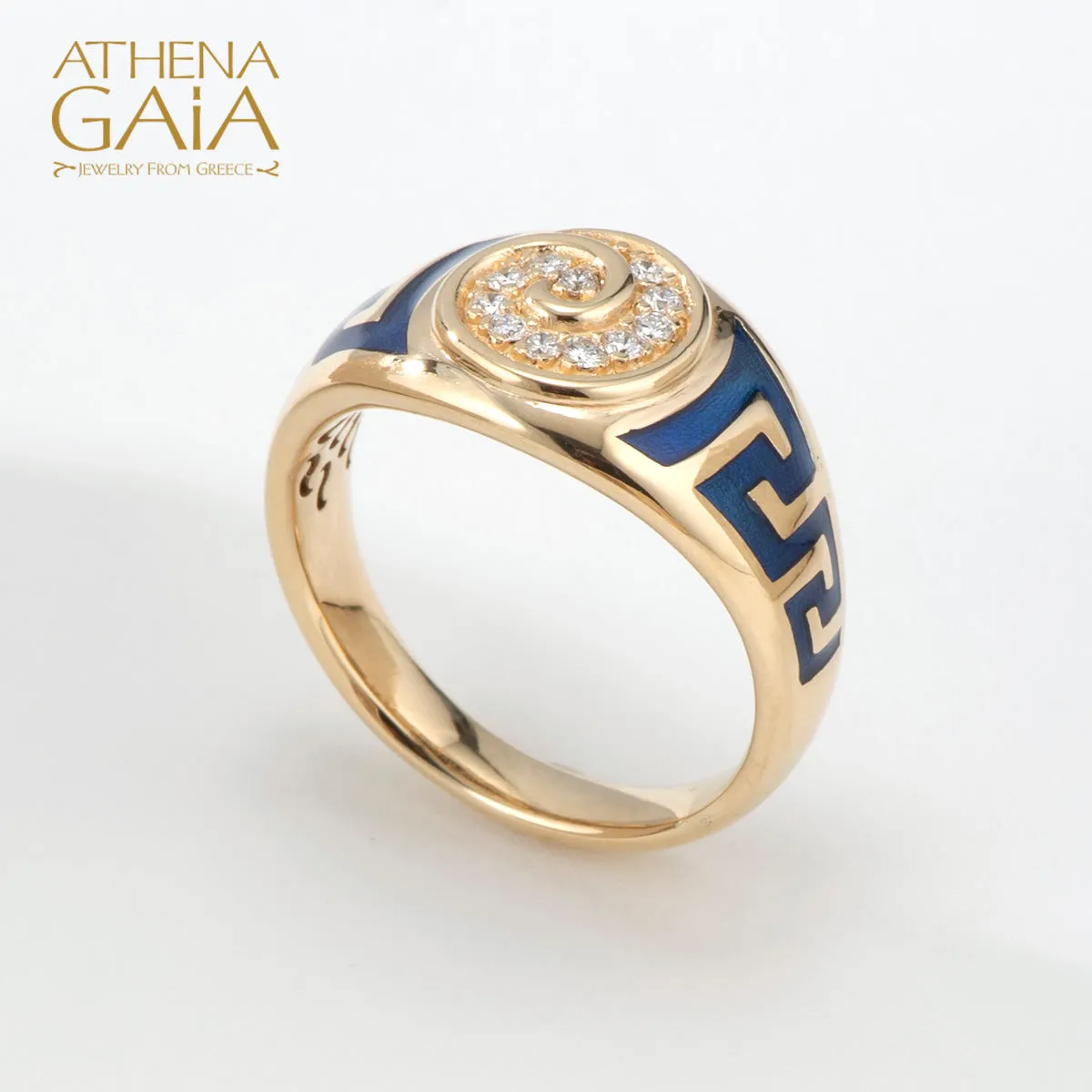 Eternal Greek Key Spira Tapered Band Ring
