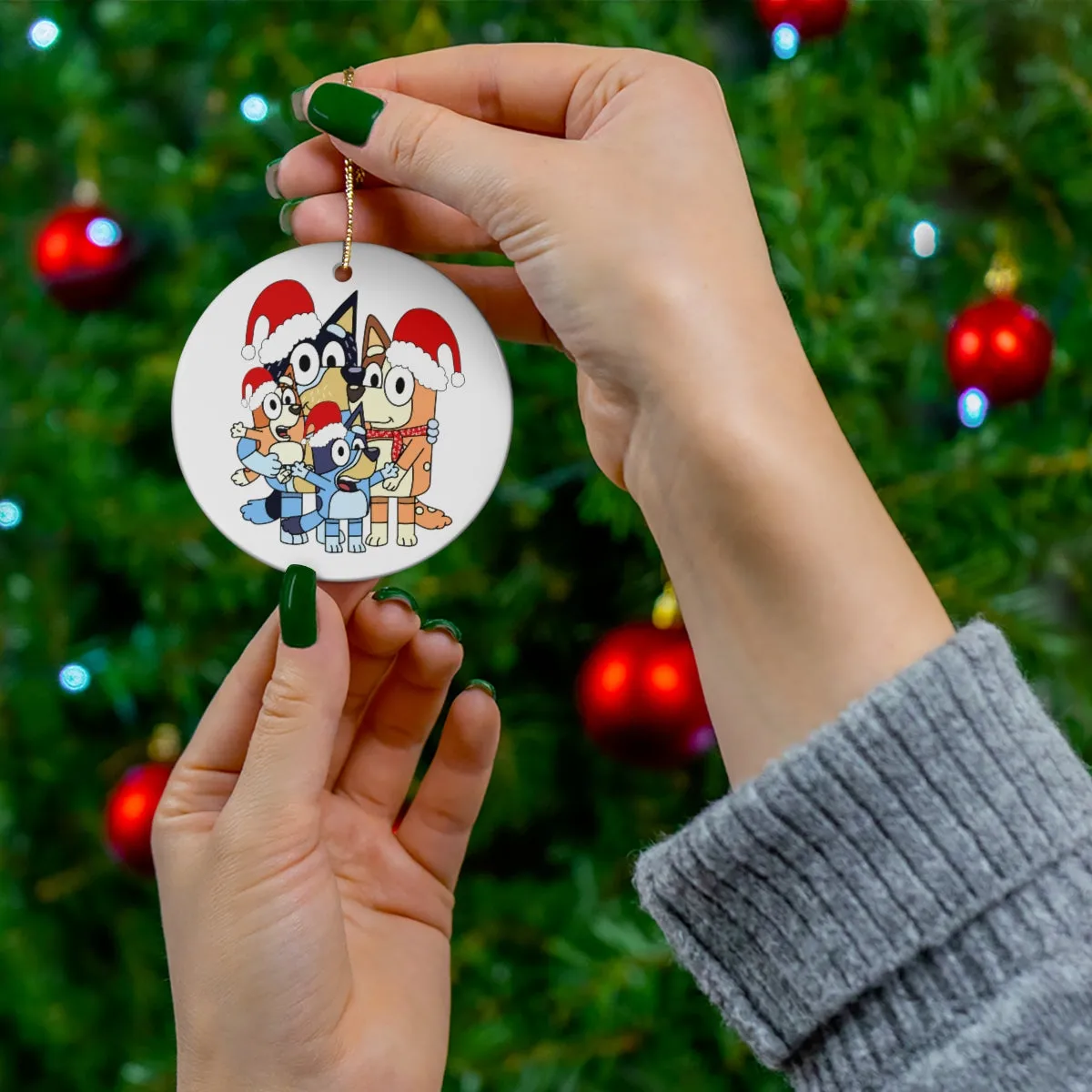 Family Dog Ceramic Ornament, 4 Shapes
