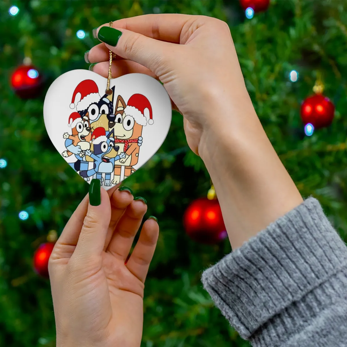 Family Dog Ceramic Ornament, 4 Shapes