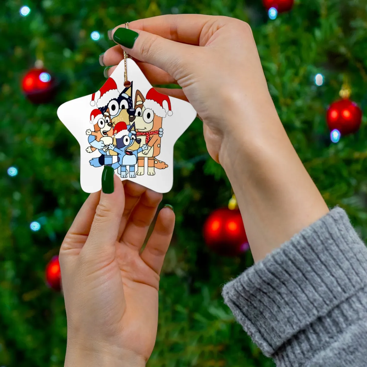 Family Dog Ceramic Ornament, 4 Shapes