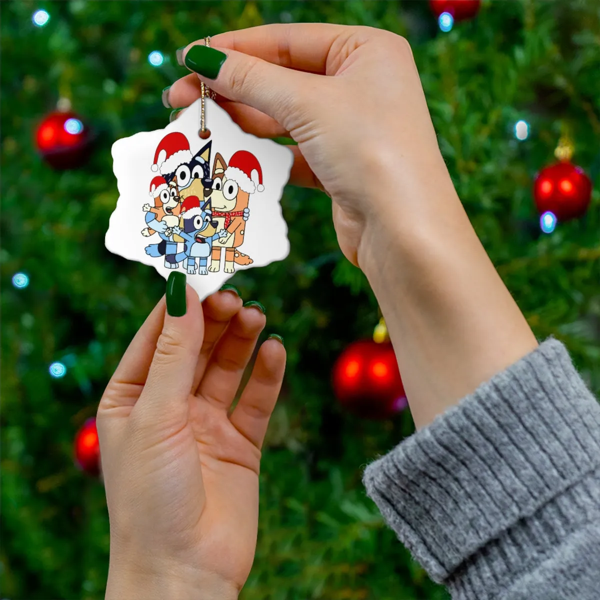 Family Dog Ceramic Ornament, 4 Shapes