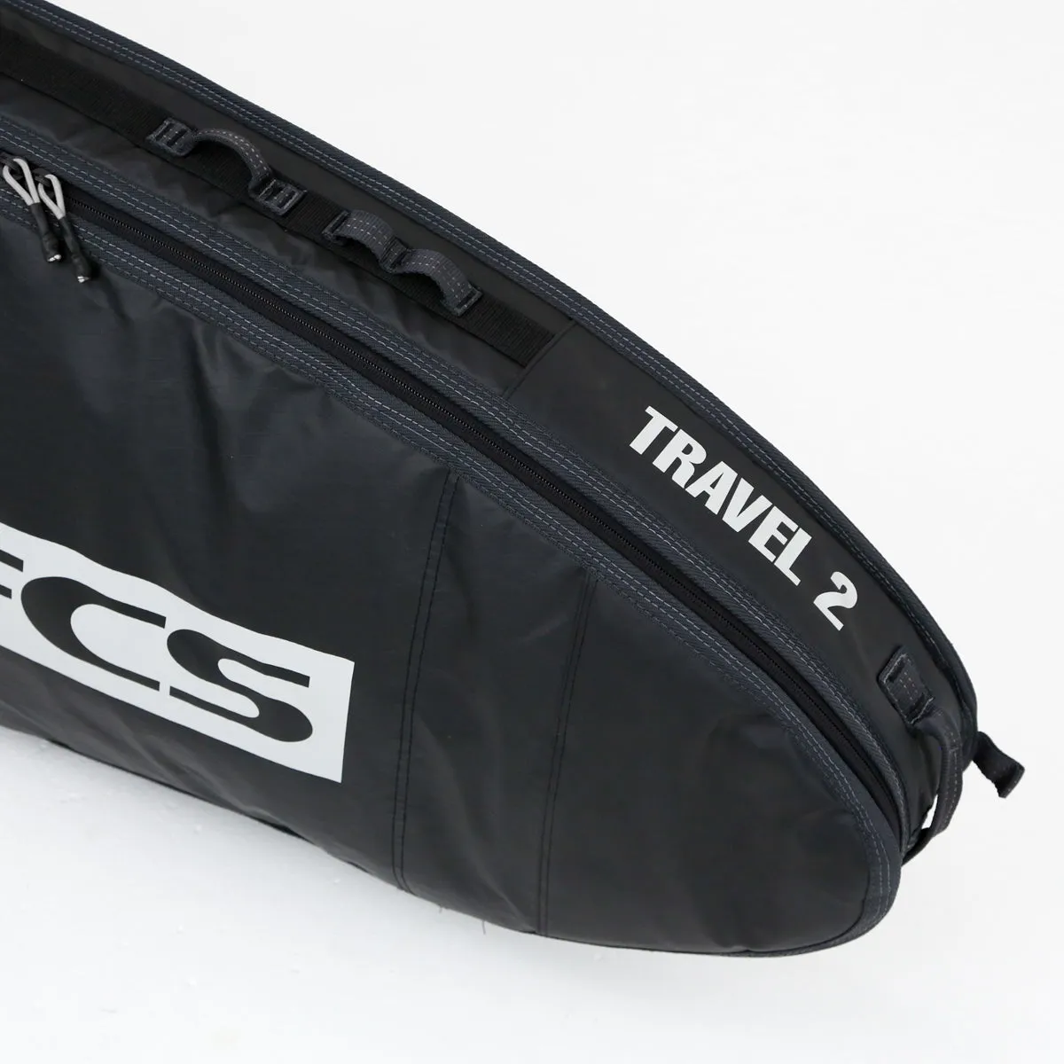 FCS - 9’2" Travel 2 Wheelie Longboard - Black/Grey