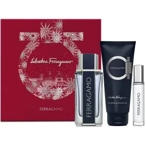 Ferragamo New by Salvatore Ferragamo for Men 3.4 oz EDT 3pc Gift Set