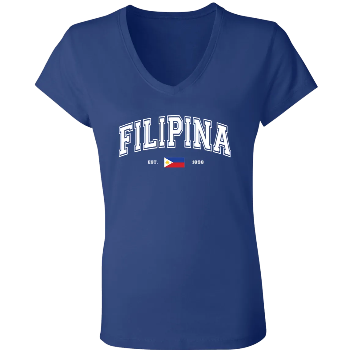 Filipina Est 1898 Ladies' Jersey V-Neck T-Shirt