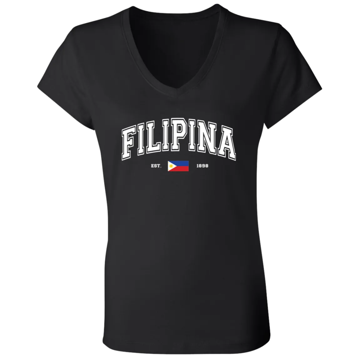 Filipina Est 1898 Ladies' Jersey V-Neck T-Shirt