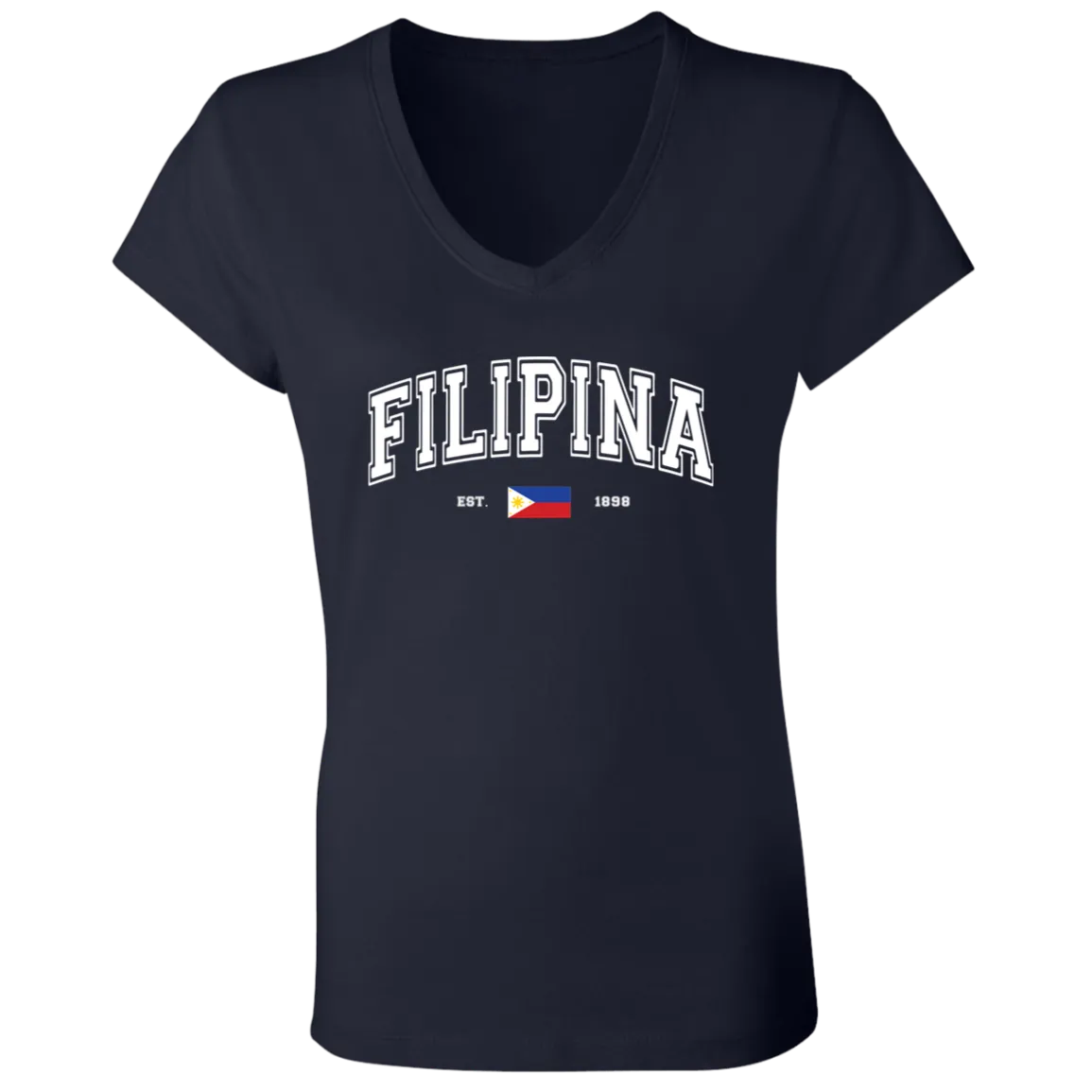 Filipina Est 1898 Ladies' Jersey V-Neck T-Shirt