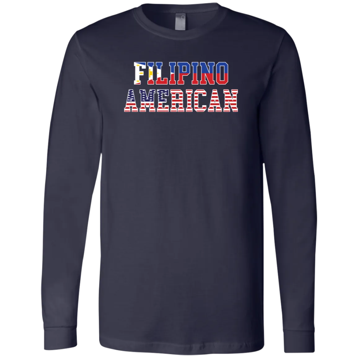 Filipino American Flags Unisex Jersey Long Sleeve T-Shirt