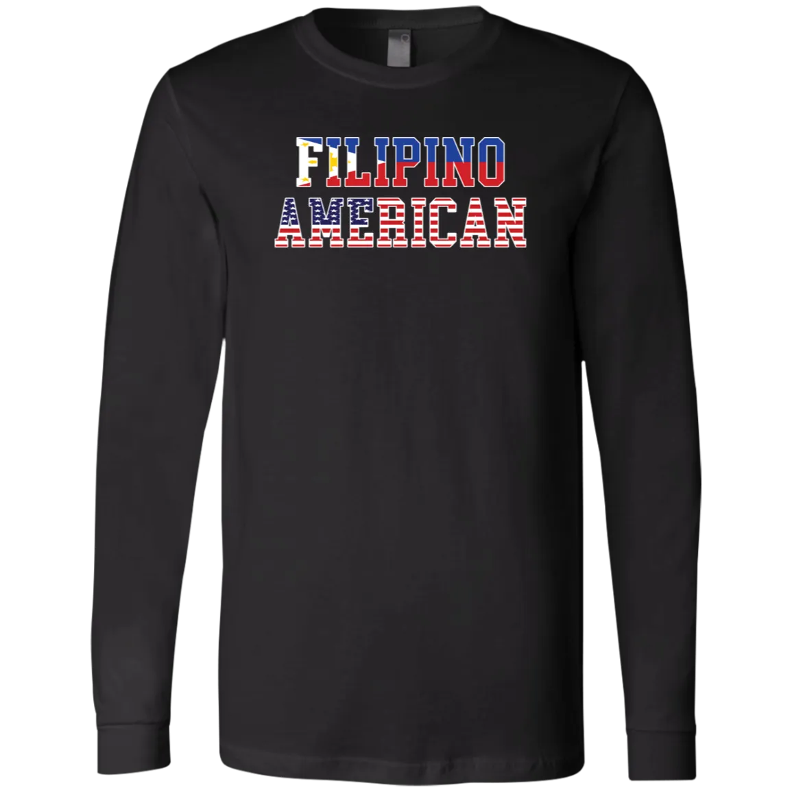 Filipino American Flags Unisex Jersey Long Sleeve T-Shirt