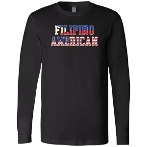 Filipino American Flags Unisex Jersey Long Sleeve T-Shirt