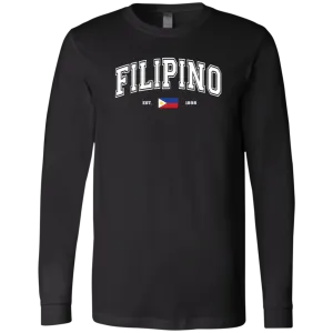 Filipino Est 1898 Unisex Jersey Long Sleeve T-Shirt