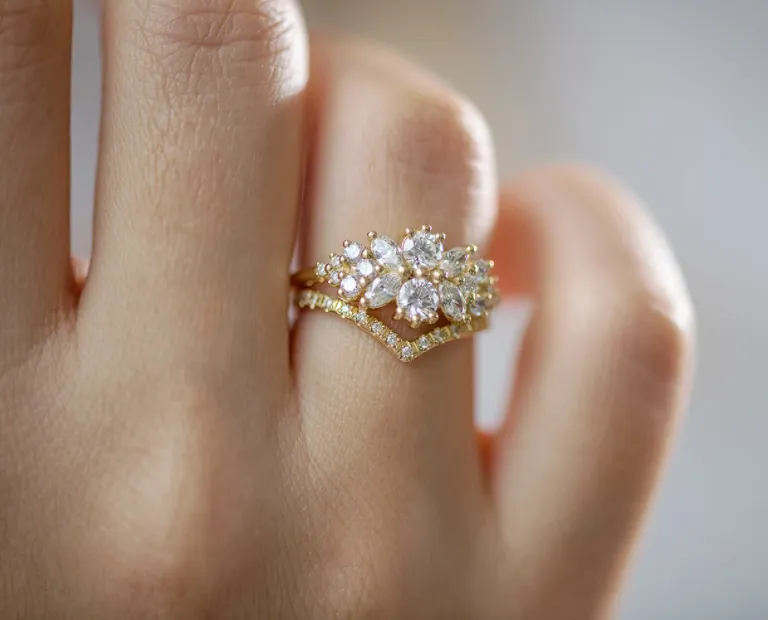 Flora Diamond Cluster Ring