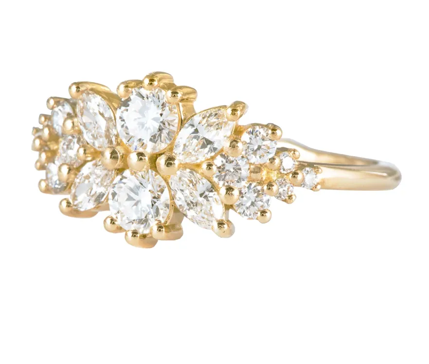 Flora Diamond Cluster Ring