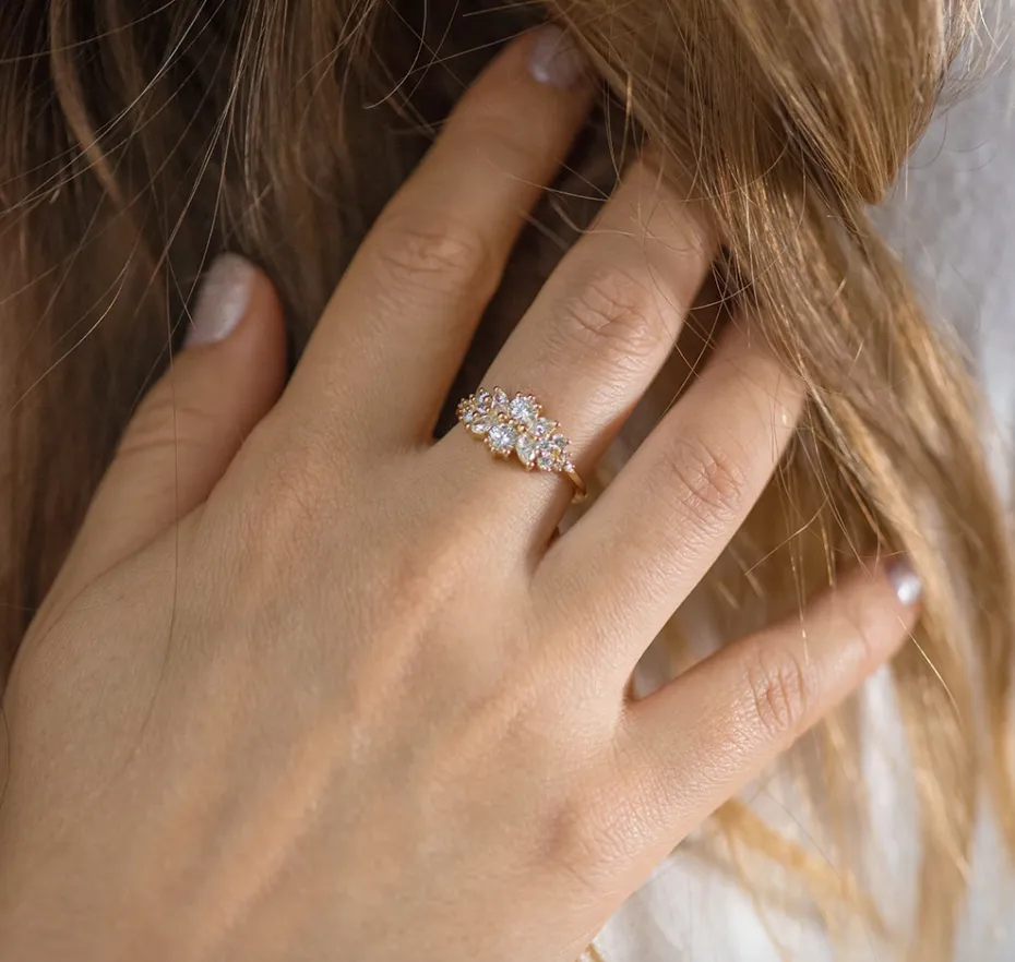 Flora Diamond Cluster Ring
