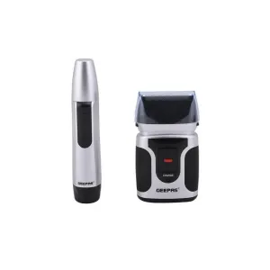 Geepas 2 In Men's Rechargeable Shaver With Nose Trimmer