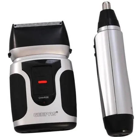 Geepas 2 In Men's Rechargeable Shaver With Nose Trimmer