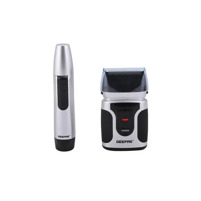 Geepas 2 In Men's Rechargeable Shaver With Nose Trimmer
