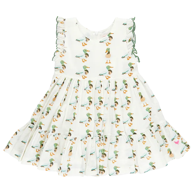 Girl's Kelsey Dress - Mallard Friends