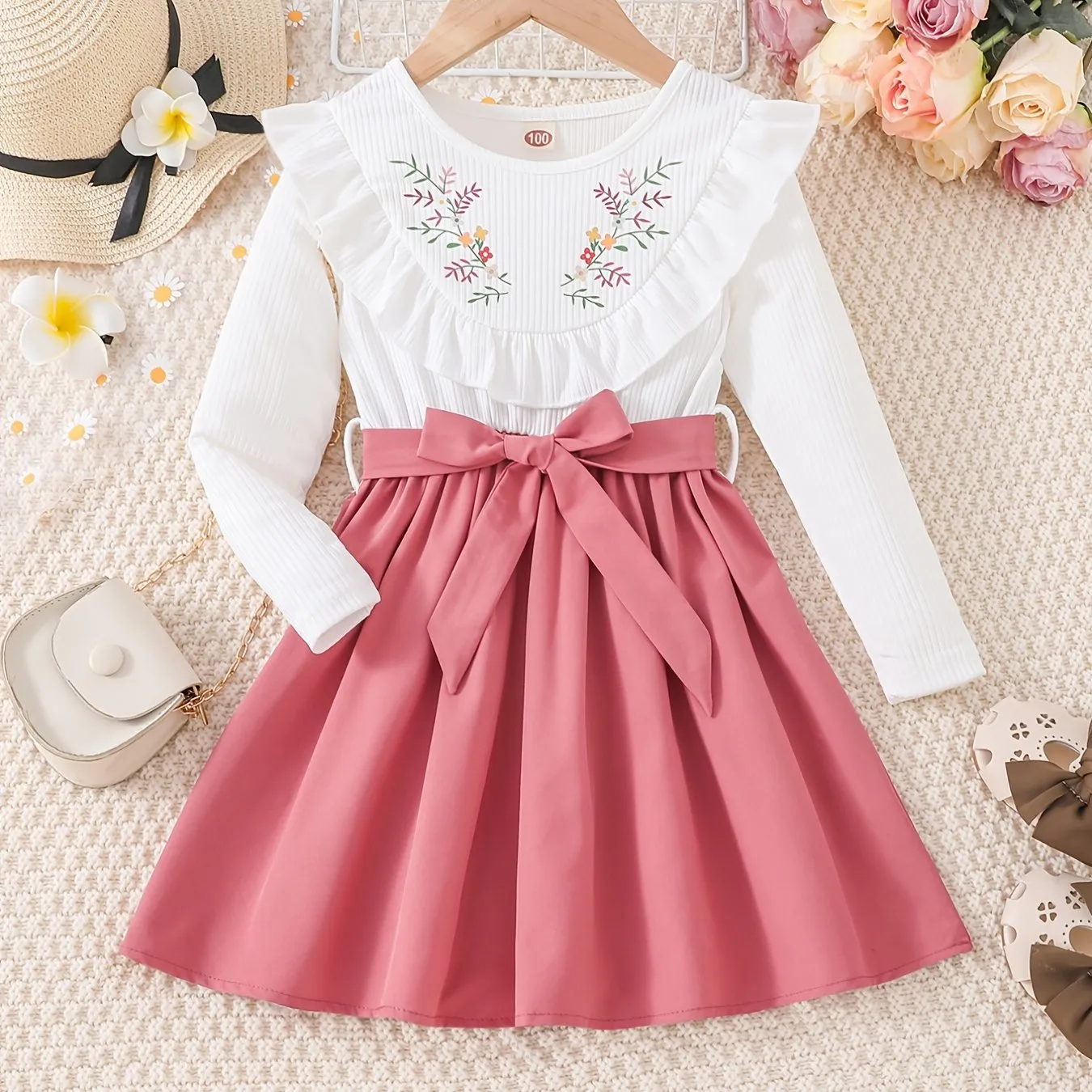 Girls Ruffled Splicing Princess Dress - A Elegant and Feminine Outfit