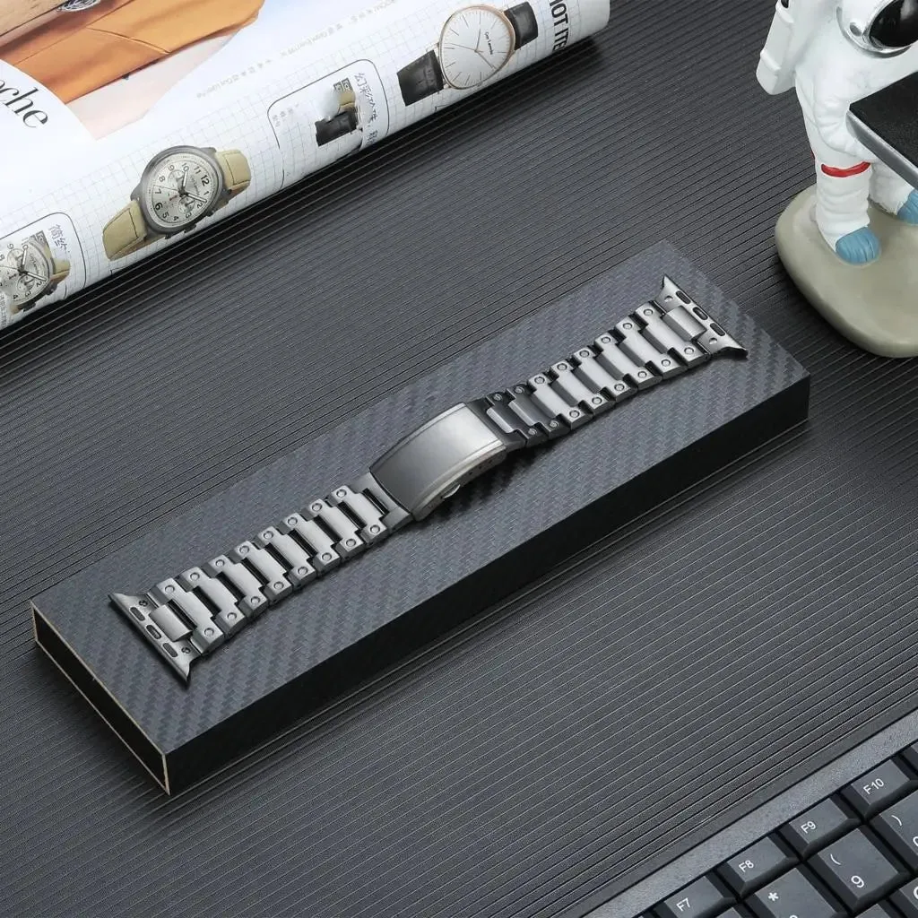 Glossy Titanium Bracelets for Apple Watch