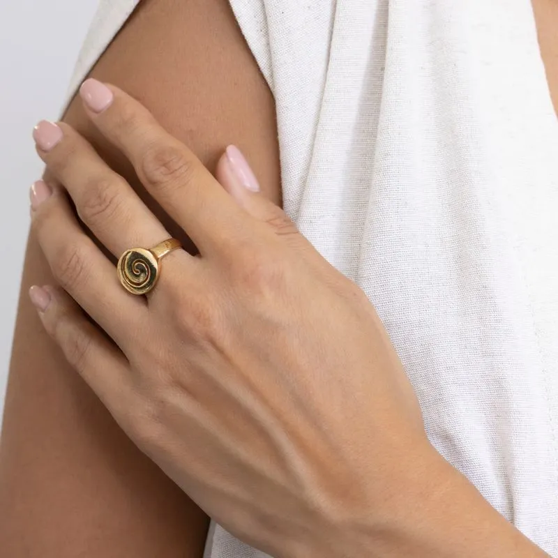 Gold Plated Spiral Ring