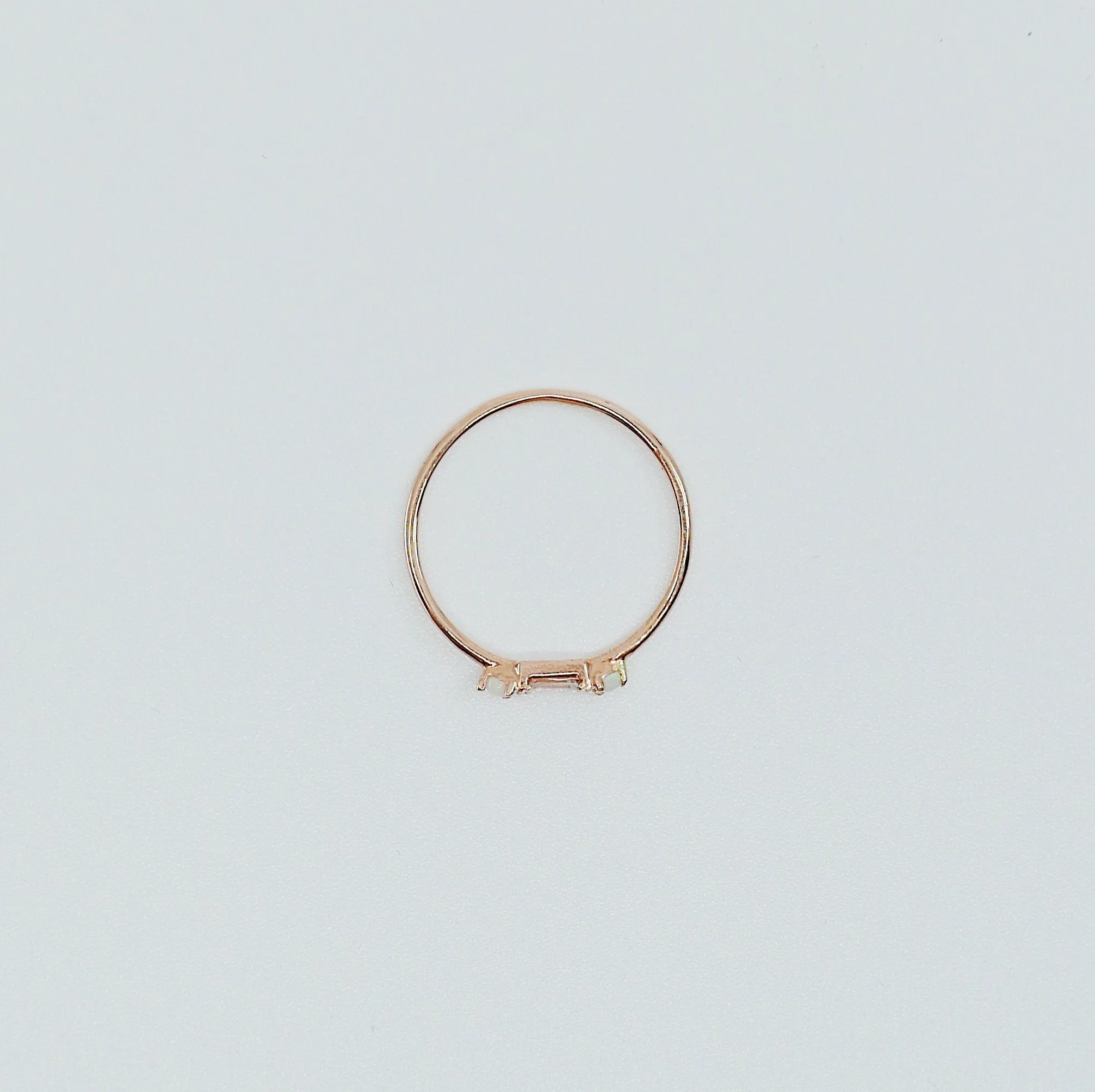 Grand Baguette Diamond & Opal Ring