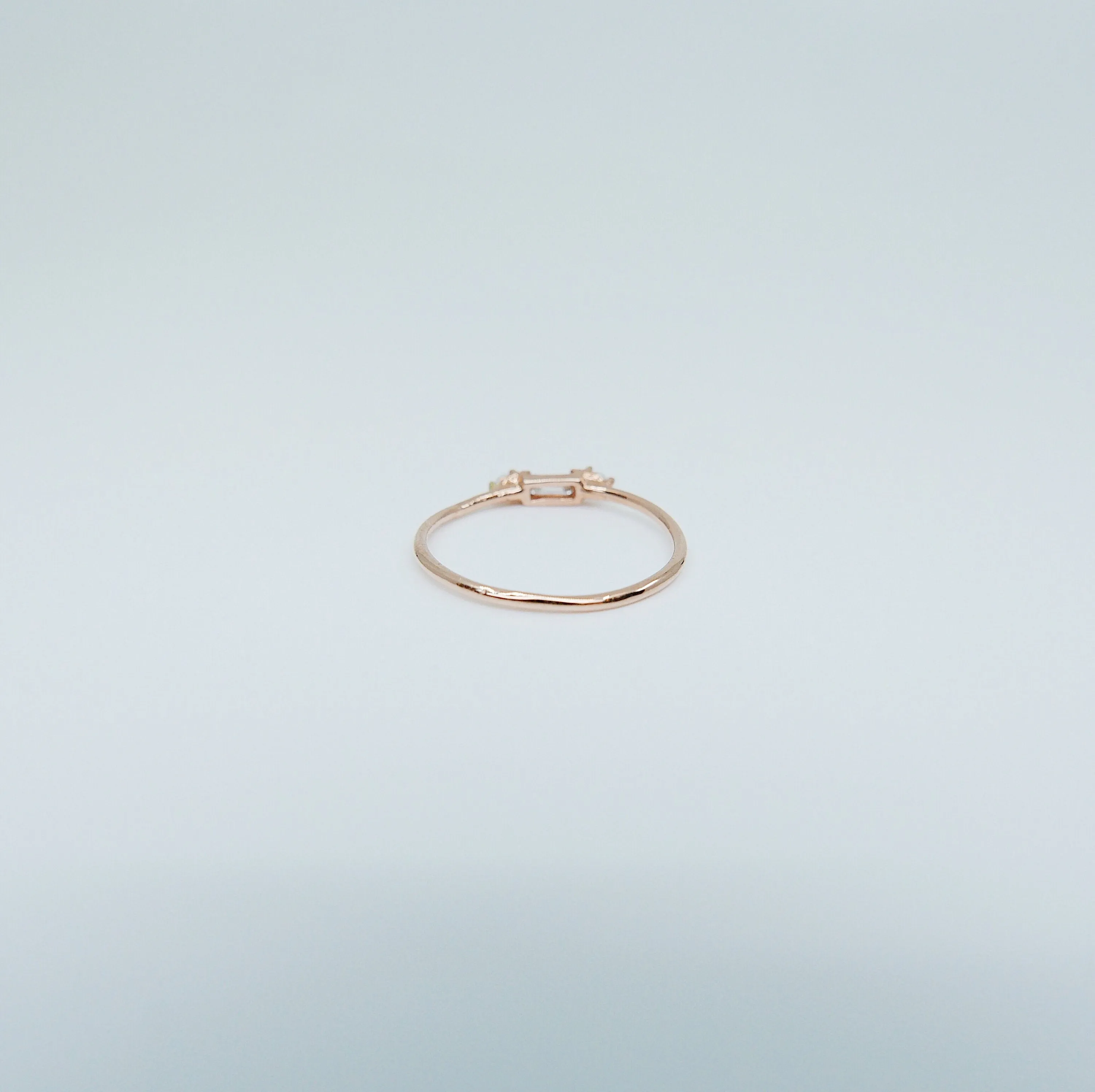 Grand Baguette Diamond & Opal Ring
