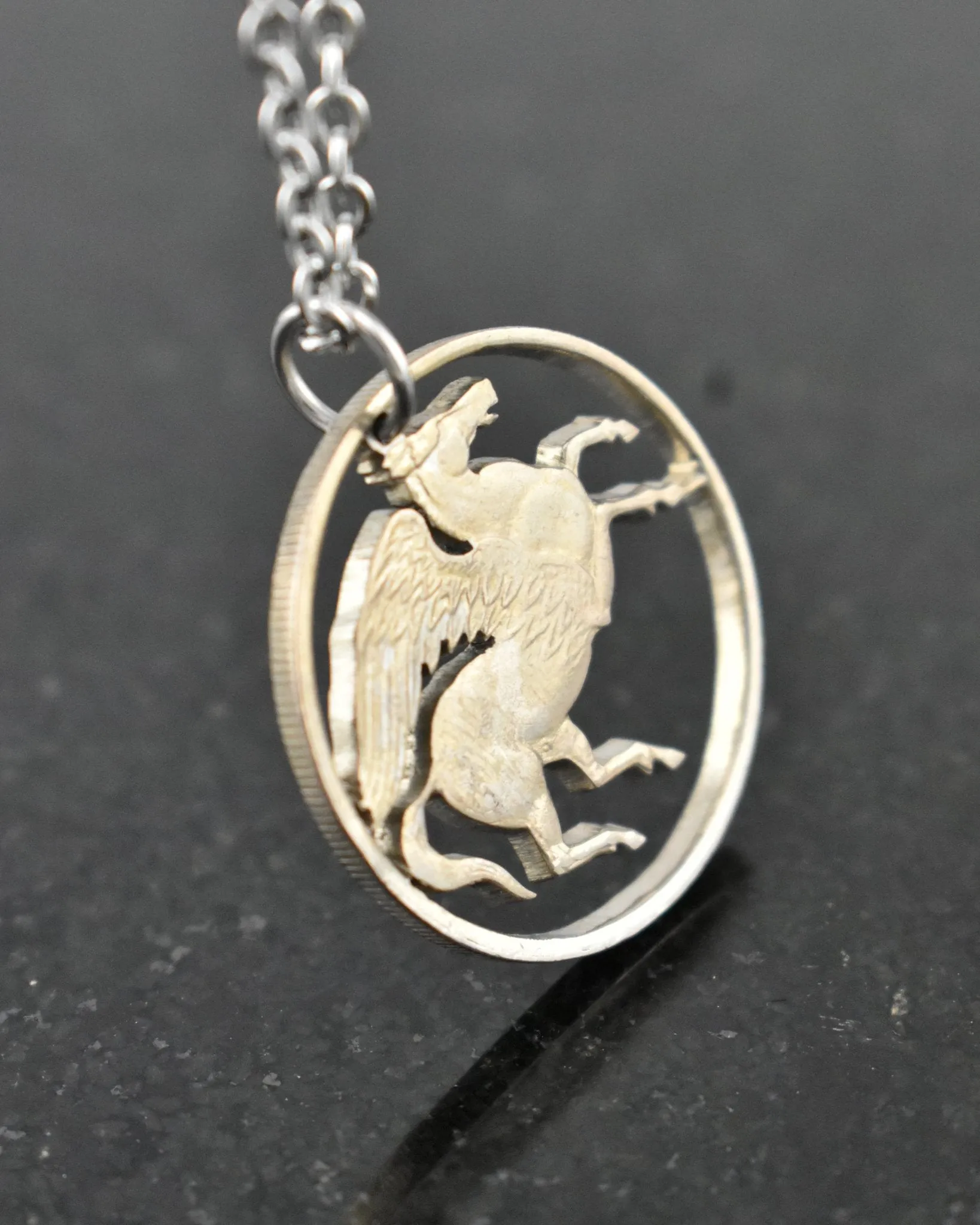Greece - Pegasus Cut Coin Pendant