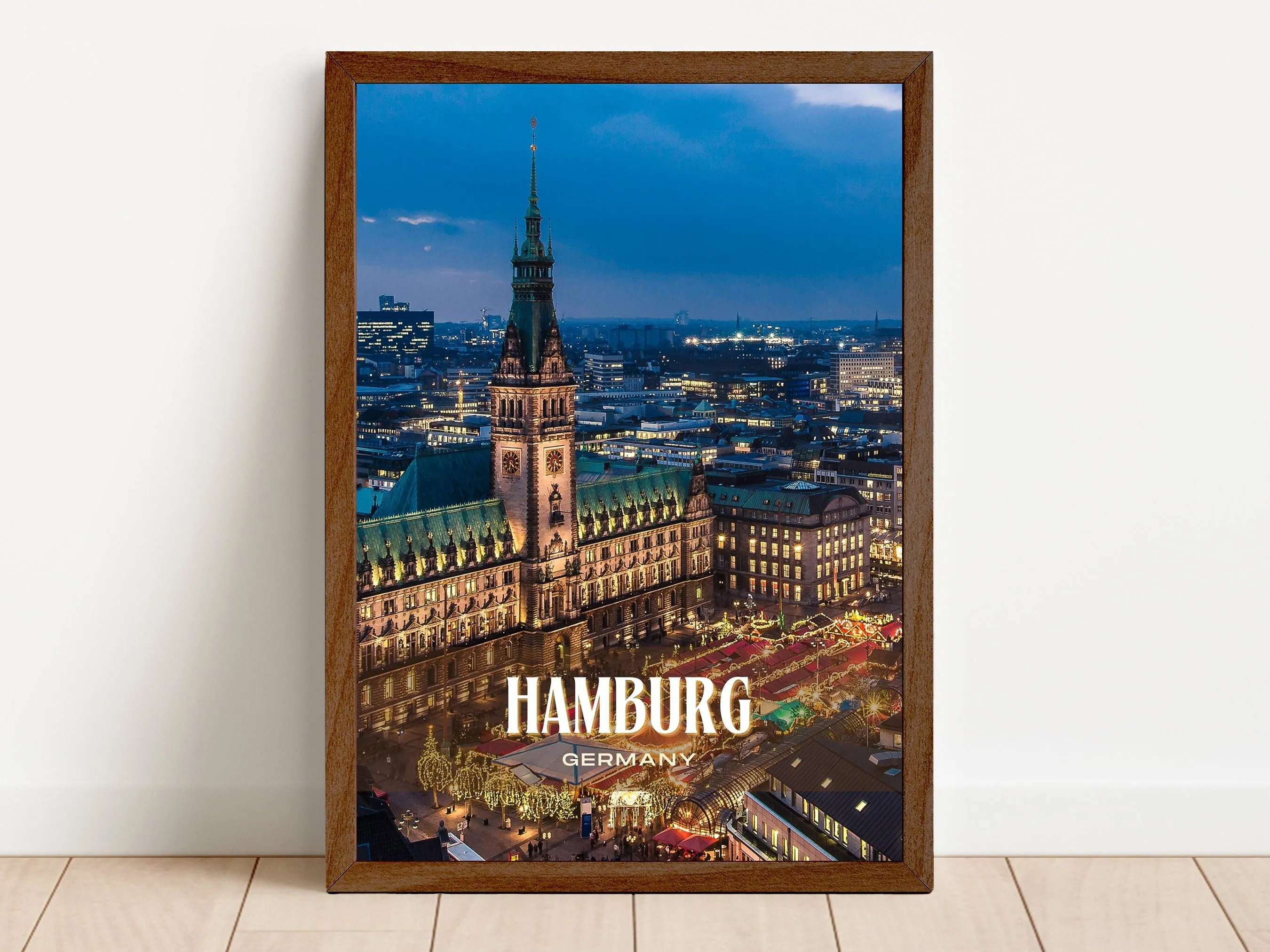 Hamburg Retro Wall Art, Germany
