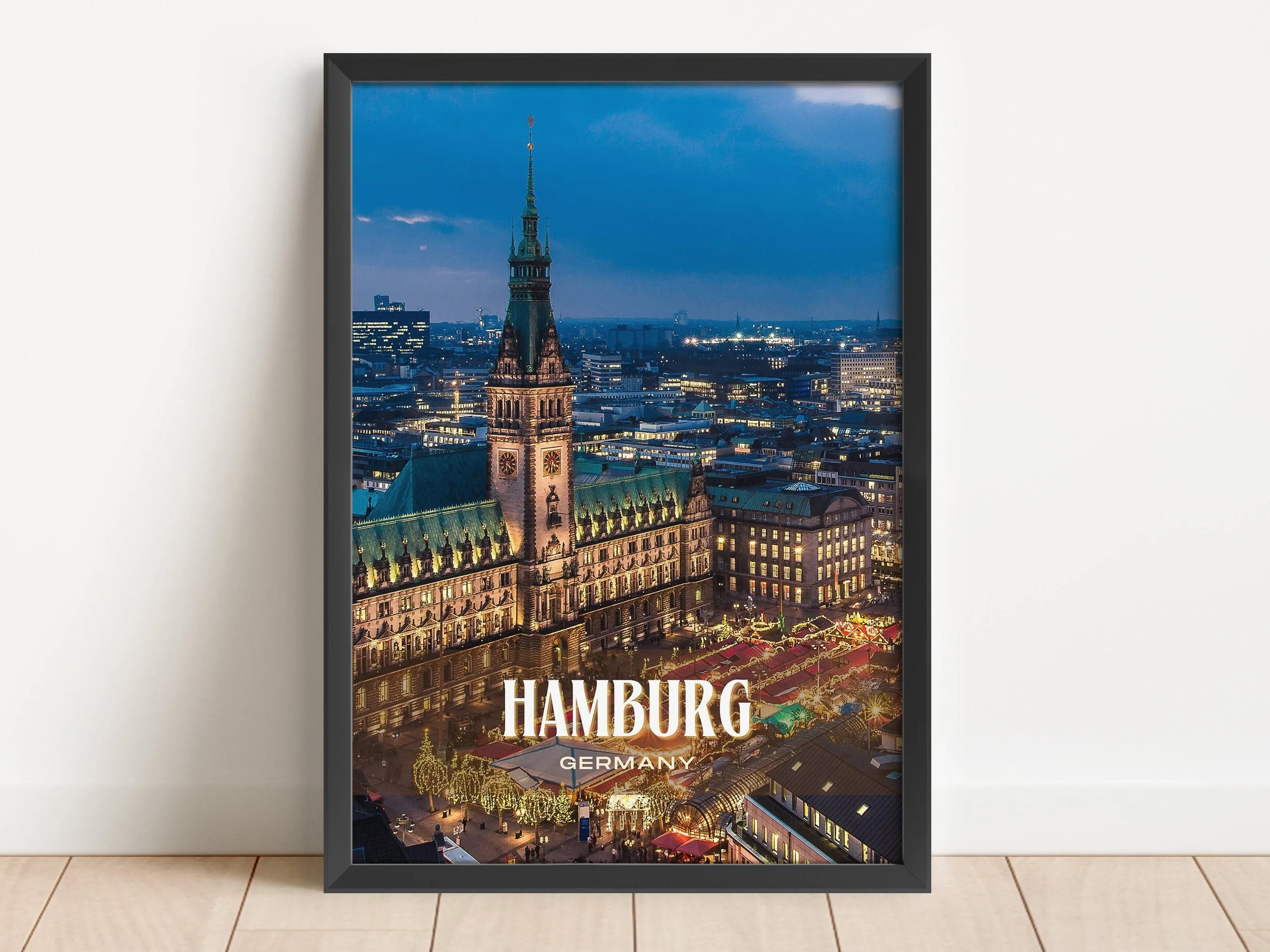 Hamburg Retro Wall Art, Germany