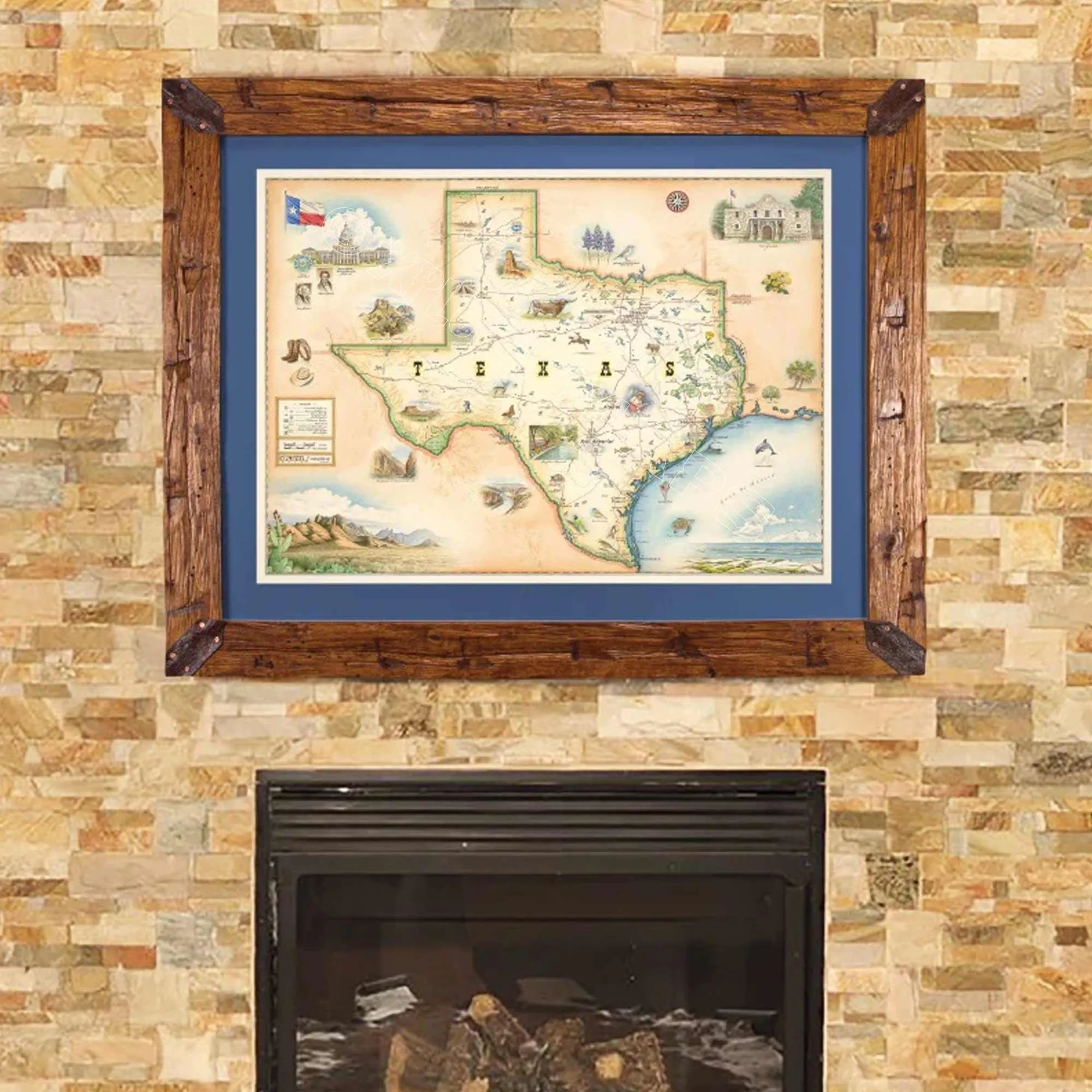 Hand-Drawn Map - Texas State Map