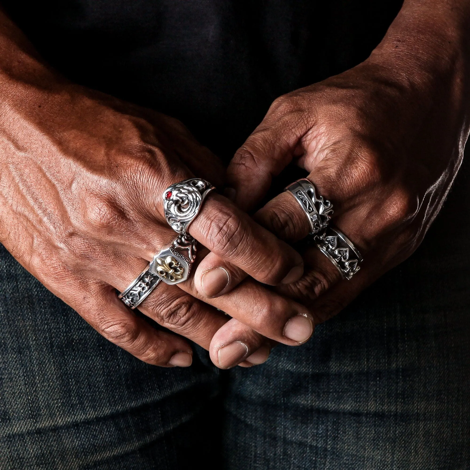 Harley Eagle Sterling Silver Biker Ring