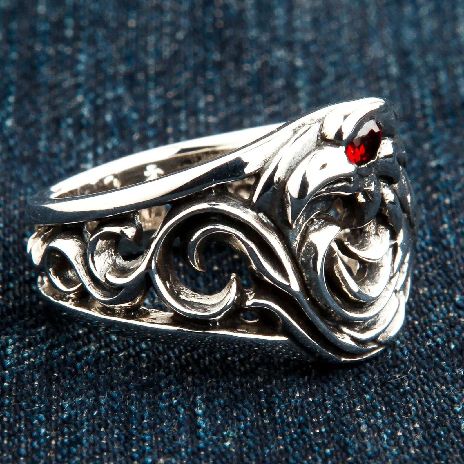 Harley Eagle Sterling Silver Biker Ring