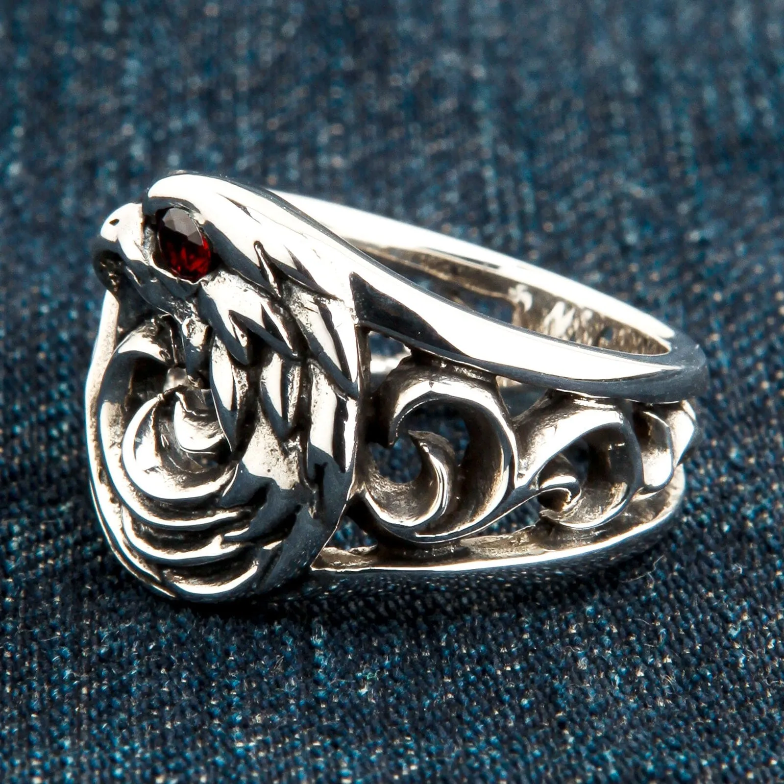 Harley Eagle Sterling Silver Biker Ring