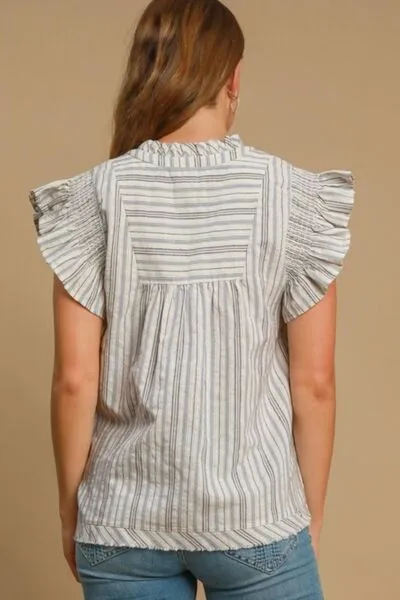 Hazel Blues® | Umgee Striped Babydoll Top
