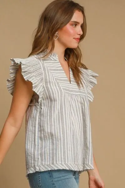 Hazel Blues® | Umgee Striped Babydoll Top