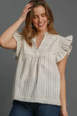 Hazel Blues® | Umgee Striped Babydoll Top