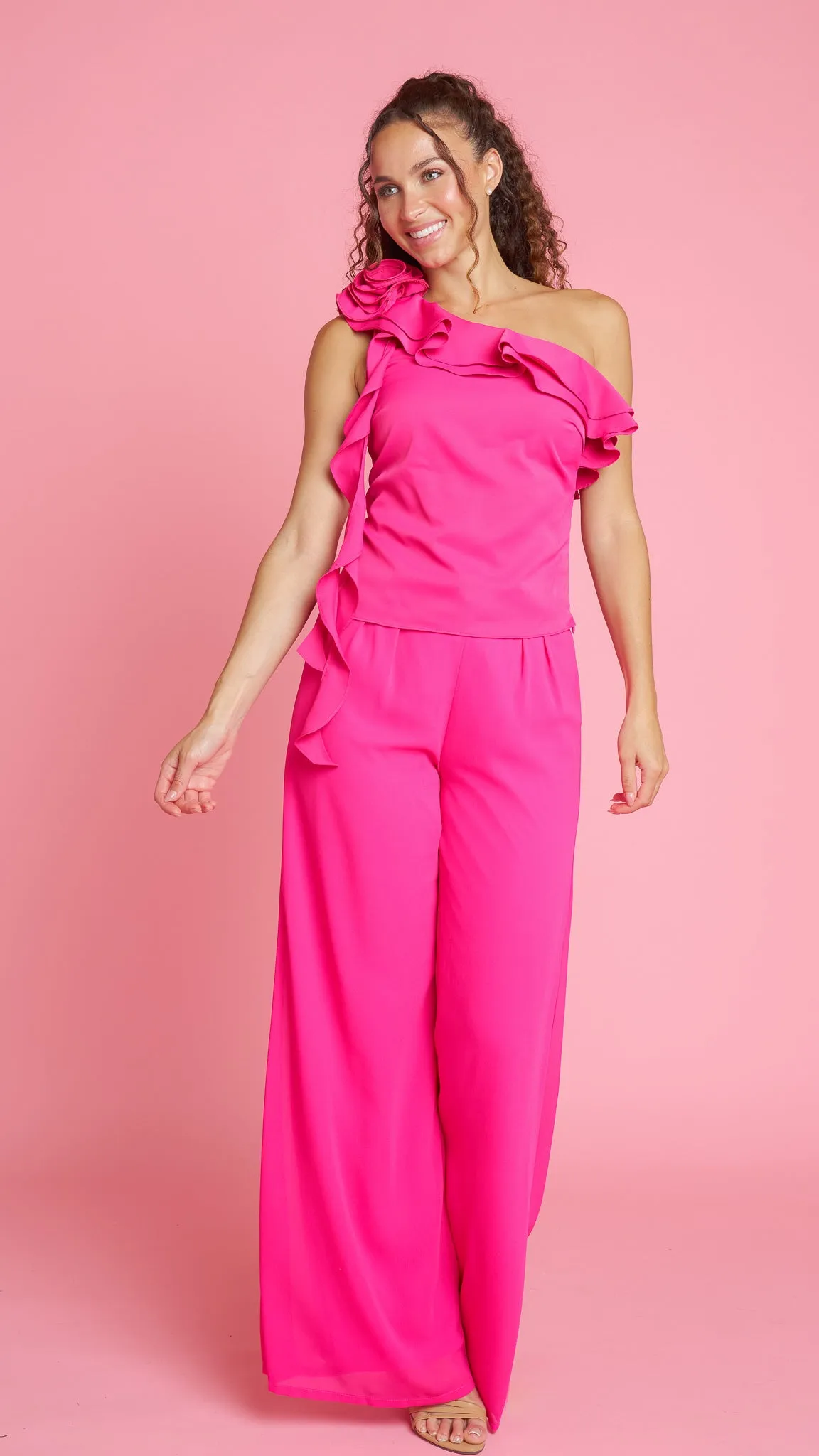Heartfelt Ruffle One-Shoulder Top