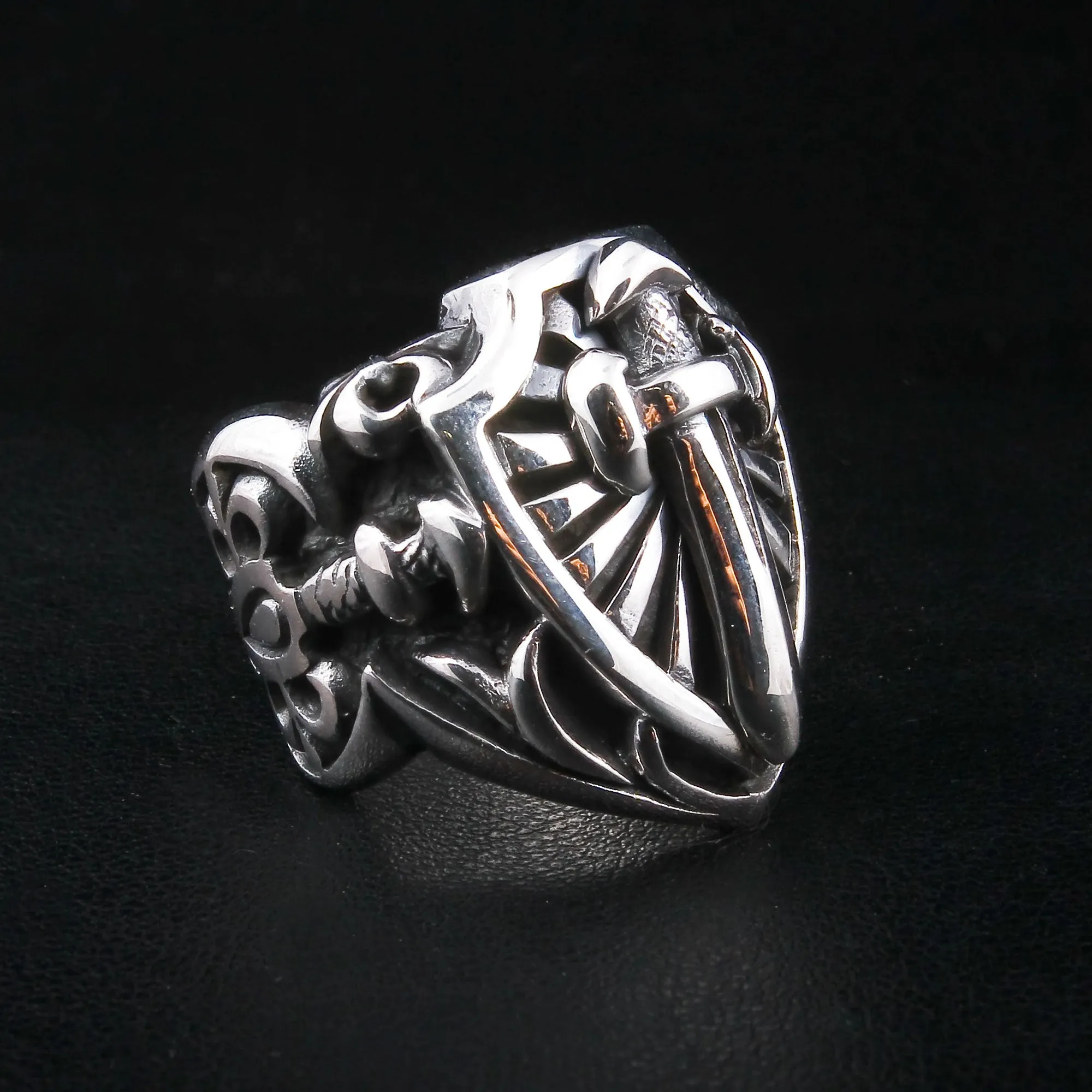 Heavy Sterling Silver Sword Men's Ring