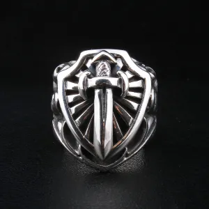 Heavy Sterling Silver Sword Men's Ring