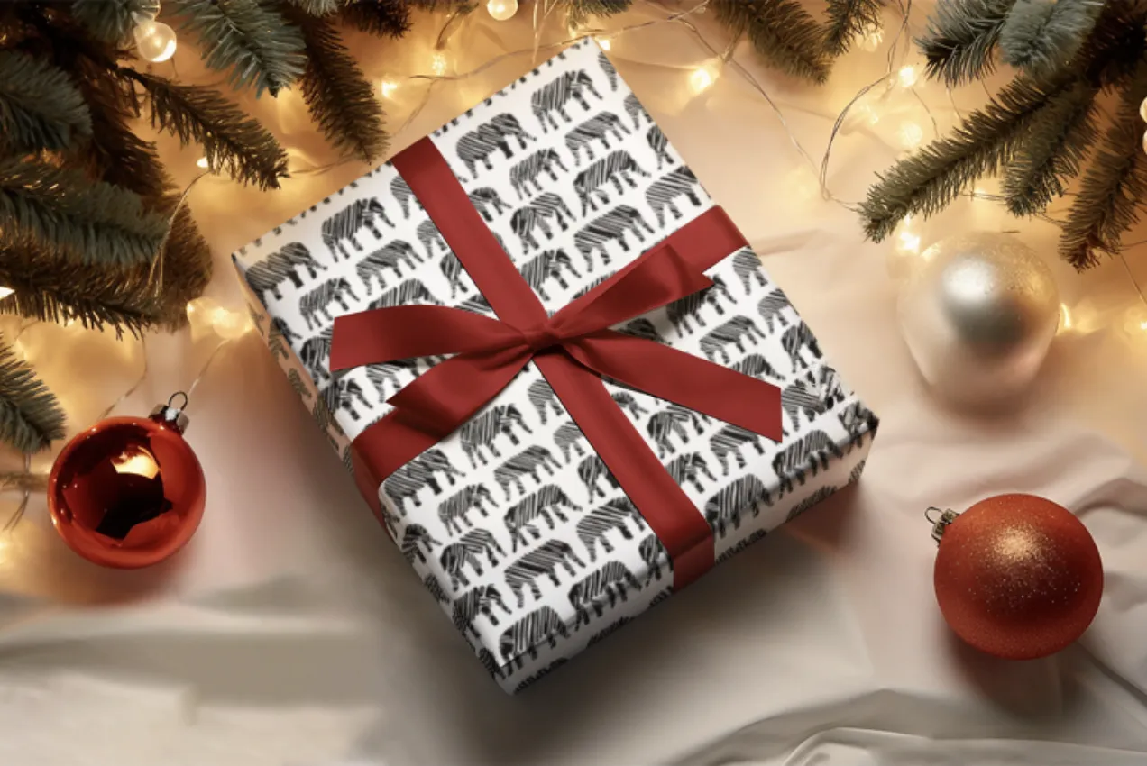 HoN's Elephant Parade Gift Wrap Paper