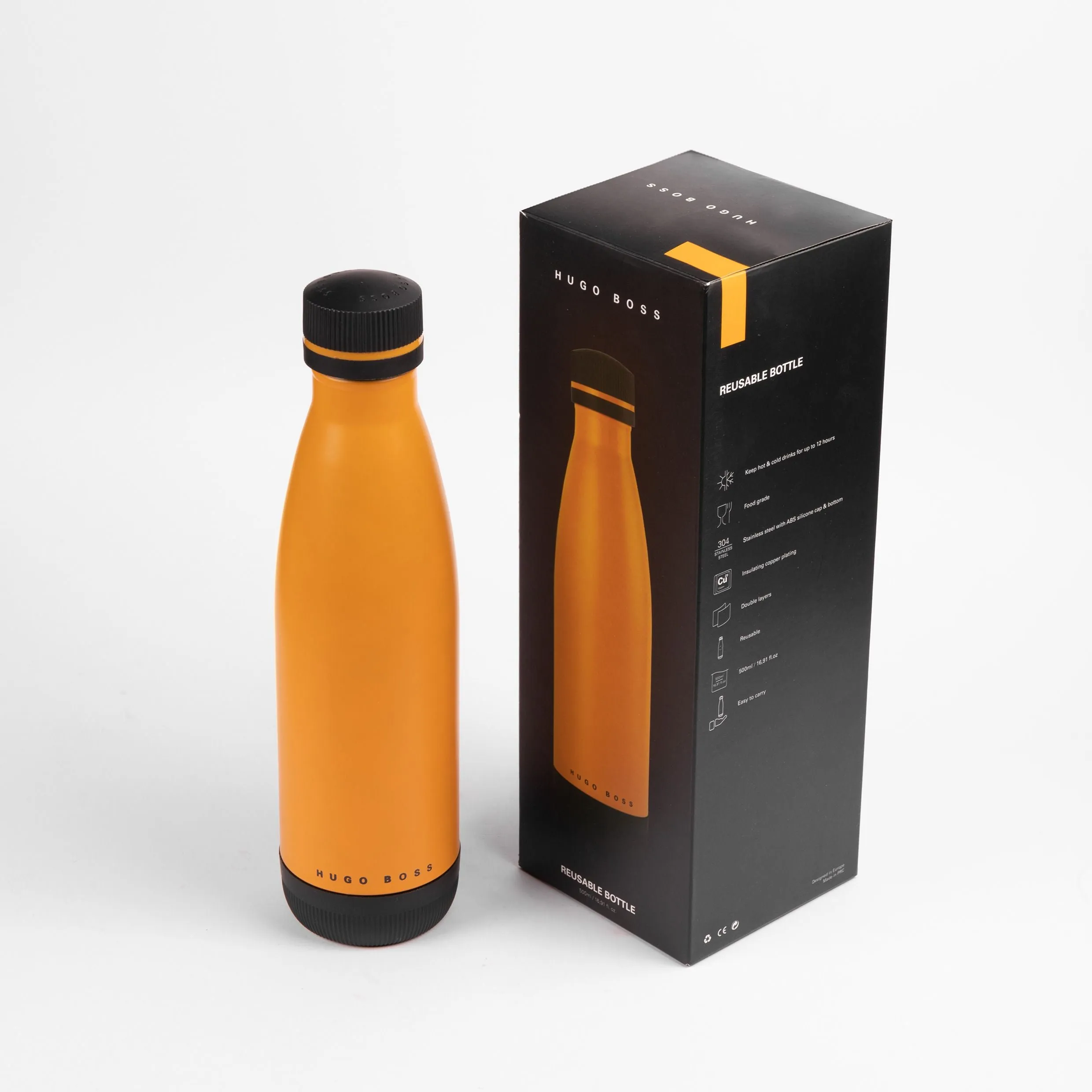 HUGO BOSS HAI107S-Isothermal flask Gear Matrix Yellow