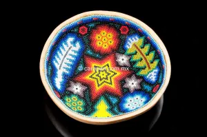 Huichol Sacred  Beaded Gourd Shamanic Mexican Folk Art