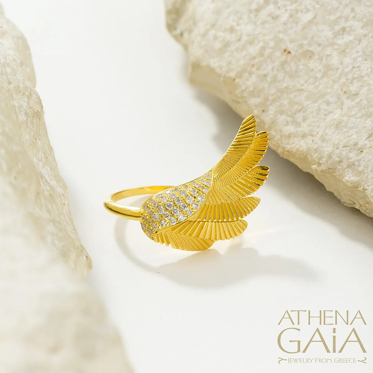 Icarus Golden Wing Ring (Large)